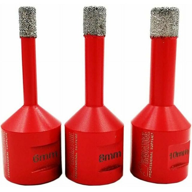 Brocas para baldosas de porcelana con tecnología de soldadura al vacío y grano de diamante de alta calidad