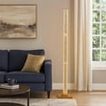 thumbnail image 7 of Benjara Lizy 62" Floor Lamp with Crystal- LED Metal Frame- Antique Brass, 7 of 7