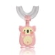 thumbnail image 5 of Monstrate Cepillo de manual de silicona en forma de U para niños Boca entera Bebé de doble cara con boca Cepillo ergonómico rosado L 2piezas, 5 of 6