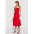 thumbnail image 3 of Womens Chic Sleeveless Sundress with Lace & Ruching, Casual Style, 3 of 4