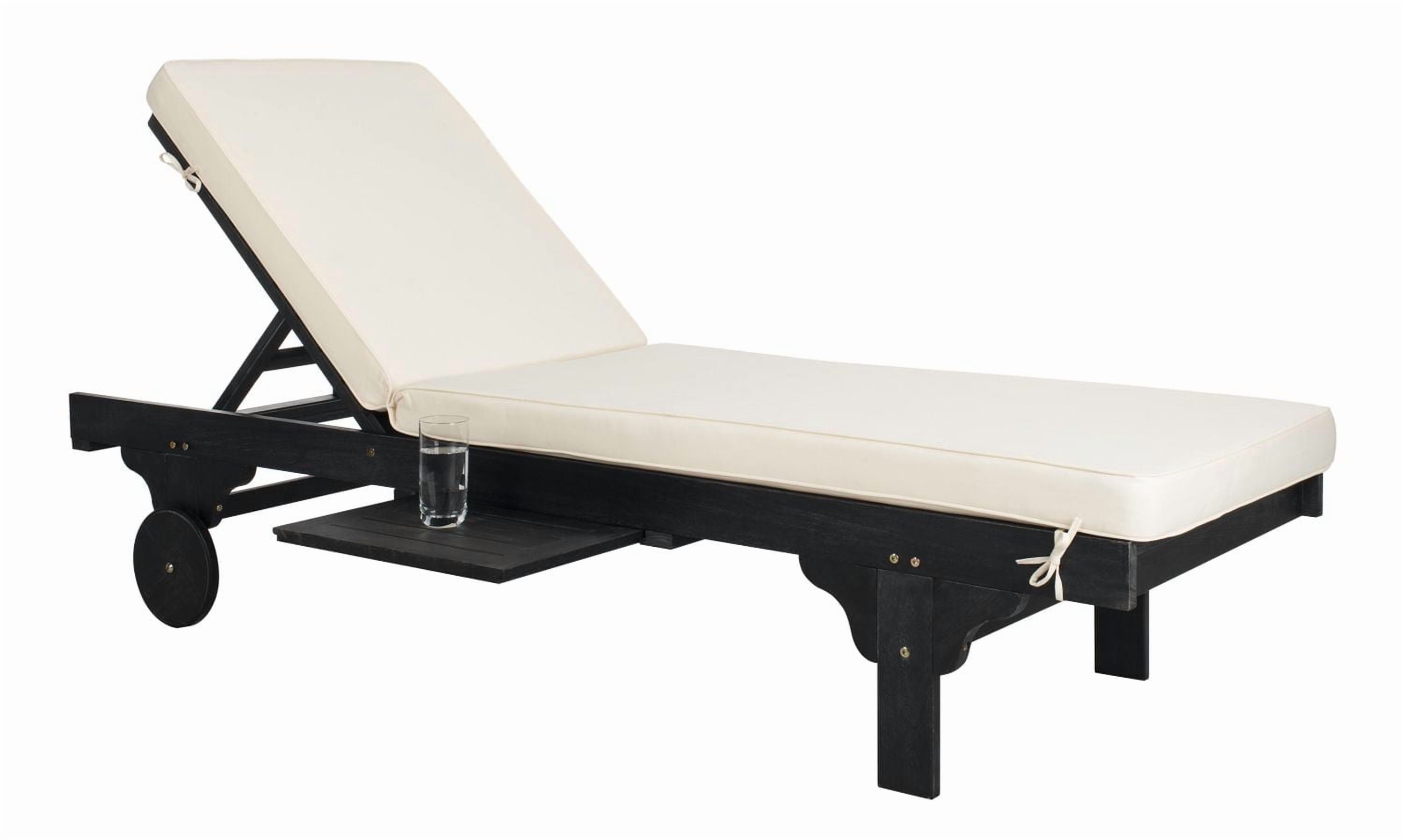 SAFAVIEH Newport Outdoor Lounge Chair Black/Beige