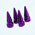 thumbnail image 1 of Spike Valve Caps Rim Cap Cover Tire Accessories Aluminum Fits Most Bikes Motorcycle Trucks Vehicle (4PCS Purple), 1 of 4