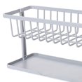thumbnail image 3 of 2 piezas multiusos soporte para esponja de fregadero de cocina escurridor organizador Gris blanco, 3 of 9