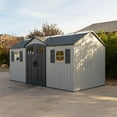 thumbnail image 3 of Lifetime Lockable DIY Polyethylene Outdoor Storage Shed, 106.5 sq. ft., 15' x 8', Light Gray (60406), 3 of 12
