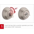 thumbnail image 6 of Kwikset Deadbolt Lock 980 Signature Series - SmartKey, Adjustable - Pack Of 1, Brass — Construction & DIY Use, Standard Hardware Spec, 6 of 7