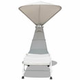 thumbnail image 4 of Gymax Patio Lounge Chair Chaise Outdoor w/ Steel Frame Cushion Canopy Beige, 4 of 8