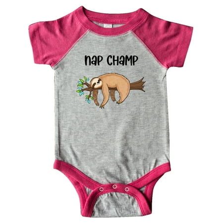 

Inktastic Nap Champ Cute Sleeping Sloth Gift Baby Boy or Baby Girl Bodysuit