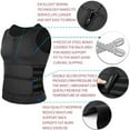 thumbnail image 3 of PRINxy Men's Sauna Waist Trainer Vest Sweat Vest with Trimmer Belt Workout Tank Top Body Shaper,Men Body Shaper Waist Trainer Double Belt,Black,XXXL, 3 of 8