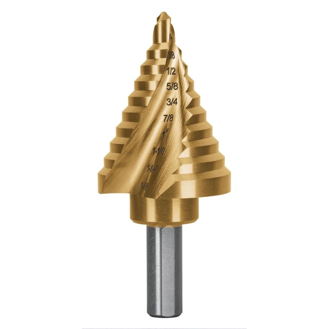 Broca escalonada titanio 10 escalones 1/4" a 1-3/8", Expert Truper BES-10X
