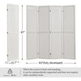 thumbnail image 5 of Room Divider Freestanding Folding Pegboard Privacy Screen 4-Panel Display Stand for Jewelry Craft Shows Retail Natural Wood Portable Space-Saving, 5 of 18