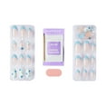 thumbnail image 4 of KISS imPRESS Press on Nails, Be Fancied, Blue, Medium Almond, 30 Count, 4 of 12