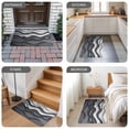 thumbnail image 6 of Black Gray Ombre Door Mat&nbsp;Indoor Outdoor Entrance,Non Slip Small Rug for Kitchen Bathroom Entryway Rug,Modern Abstract Art Geometric Moire Washable Doormat Floor Mat 16x24 Inch, 6 of 8