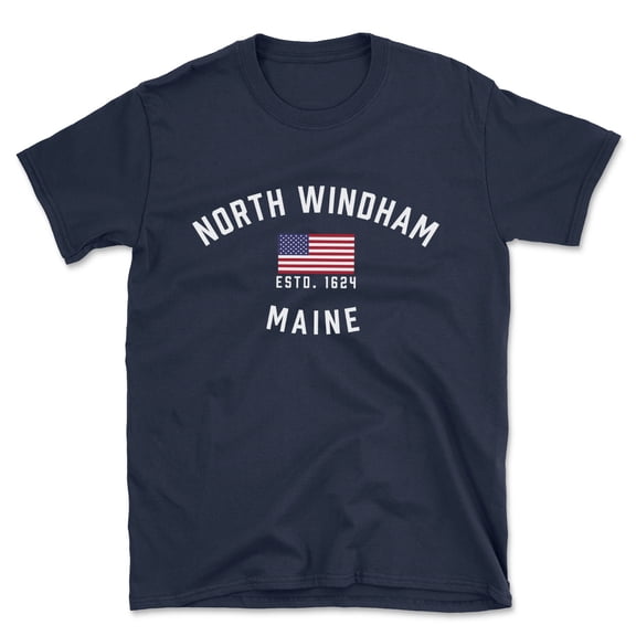North Windham Maine Patriot Men's Cotton T-Shirt