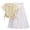 Yellow, variant on Girls'T-Shirt and Midi Skirt Set 2-Piece Outfit Summer Casual Dressy Skirt Set for Tweens Daily Wear
