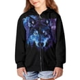 thumbnail image 2 of DISNIMO Galaxy Wolf Hoodie Boys Zip Up Hoodie Sweatshirt for Kids Hooded Sweatshirts Boys 14-16 Child Zippered Hoodie Teen Boy Hoodie Jacket Girls Jackets Streetwear Hoodies Big Boys Animal Hoodie, 2 of 7