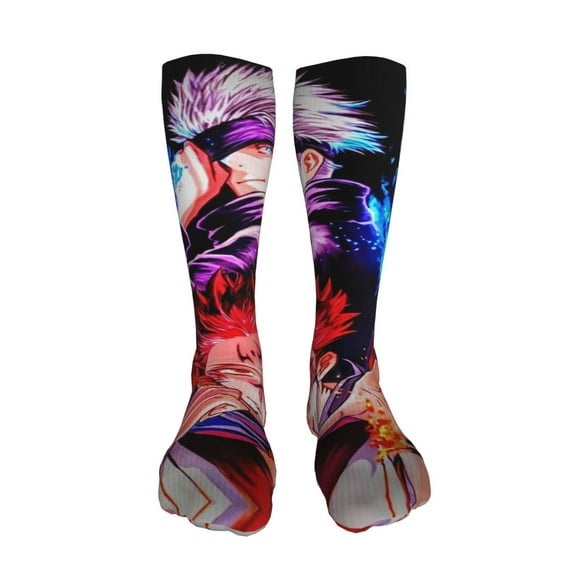 Sukuna Gojo Jujutsu Kaisen Soft Socks No Show Ankle Cushion Sports Casual Crew Long Leg Socks Sockings Men Women