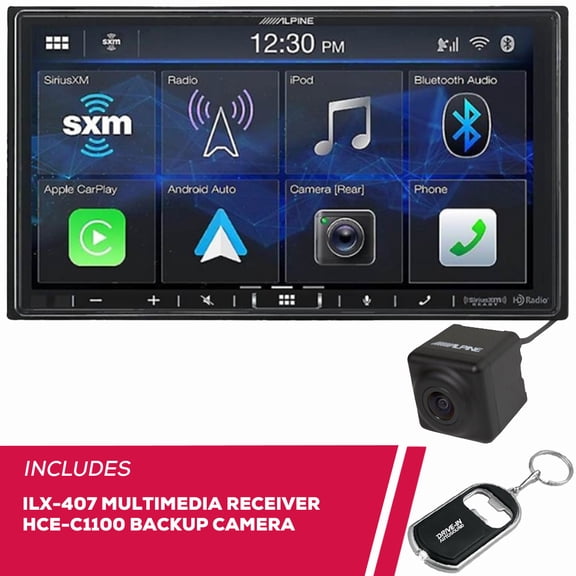 New Alpine ILX-407 7 Inch Digital Multimedia and HCE-C1100 Backup Camera