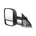 thumbnail image 4 of KarParts360 For GMC Sierra 1500/3500 2003 2004 2005 2006 Door Mirror Driver Side | Power Glass | Heated | Foldaway | Textured Black | Dual Lens | With LED Arrow Turn Signal | For GM1320355 | 15904034, 4 of 5