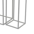 thumbnail image 4 of Sano Plant Stand Table Set of 3, Mesh Pattern, White Metal, Square, 4 of 5