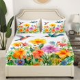 thumbnail image 3 of Erosebridal Hummingbird Flower Sheet Set Twin,Spring Graden Bedding Sets Twin Size,Girls Room Decorative,Breathable,3 Pieces, 3 of 7