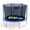 Blue, variant on XMIKA 10FT 12FT 14FT 16FT Outdoor Trampoline, Trampoline with Enclosure Net for 2-3 Kids, 1000LBS Trampolines with Basketball Hoop, Light, Sprinkler, Backyard Trampolines for Adults, Heavy Duty