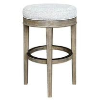 Pemberly Row 20" Round Wood Swivel Bar Stool in Sandstone Brown