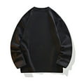 thumbnail image 4 of LNWUY (M-5XL) Big and Tall Men's Solid Color Crewneck Sweatshirt Long Sleeve Hip Hop Pullover Top Street Fashion Casual Shirts Black XL, 4 of 4