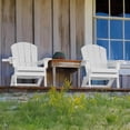 thumbnail image 4 of WINSOON All Weather HIPS Folding Oversized Adirondack Chair：Outdoor Chair with Realistic Wood Texture, Heavy Duty Weight Capacity, for Cup Holder for Patio, Yard & Garden, 4 of 7