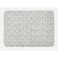 thumbnail image 1 of Floral Bath Mat, Swirling Leaf Branches Forest Folk Traditional Boho Pattern Monochrome Design, Plush Bathroom Decor Mat with Non Slip Backing, 29.5" X 17.5", Grey and White, by Ambesonne, 1 of 2