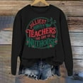 thumbnail image 3 of Jolliest Bunch Of Teachers This Side Of The Nuthouse Christmas Sweatshirts for Women Long Sleeve Crewneck Pullover Tops, 3 of 4