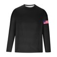 thumbnail image 4 of NaWent Mens Graphic T Shirt Long Sleeve 1776 American Flag Shirts Black 10(XL), 4 of 5