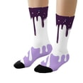thumbnail image 4 of AWZXDE Ice Print Novelty Ankle Socks For Boys Girls Soft Blend Breathable Casual Wear Kids Dark Purple,7-12 Years, 4 of 4