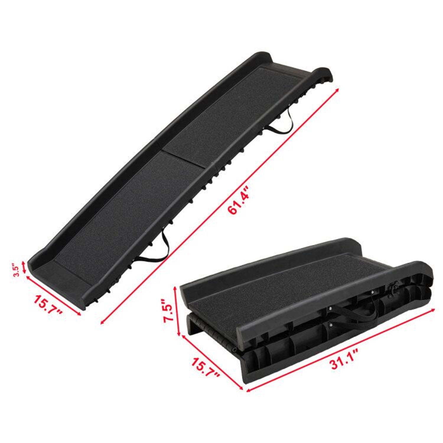 Pefilos 60" Deluxe Telescoping Dog Ramp for Cars, Portable Pet Ramp for Large Dogs, Trucks, & SUVs, Supports up to 165 lb, Easy Storage, Black Pefilos 60" Deluxe Telescoping Dog Ramp for Cars, Portable Pet Ramp for Large Dogs, Trucks, & SUVs, Supports up to 165 lb, Easy Storage, Black