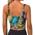 thumbnail image 3 of Haiem Easter Egg1 Pattern Womens Sports Bra - U Neck Padded Low Impact Yoga Bra Workout Crop Top Gym Moisture-Wicking Workout Vest -Large, 3 of 9