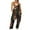 Black, variant on Spaghetti Strap Bohemian Summer Jumpsuits for Women Casual Loose Jumpers with Pockets