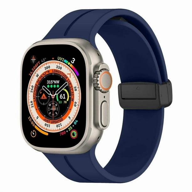 Correa Deportiva de Silicón para Apple Watch, Hebilla Magnética, Compatible con Todas las Series