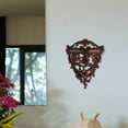 thumbnail image 4 of 1 Piece Wall Mounted Storage Shelf Dark Brown Rectangular Resin Metal For Home Decoration, 4 of 8