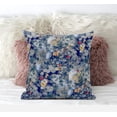 thumbnail image 3 of 18" Blue Gray Springtime Zippered Suede Throw Pillow, 3 of 3