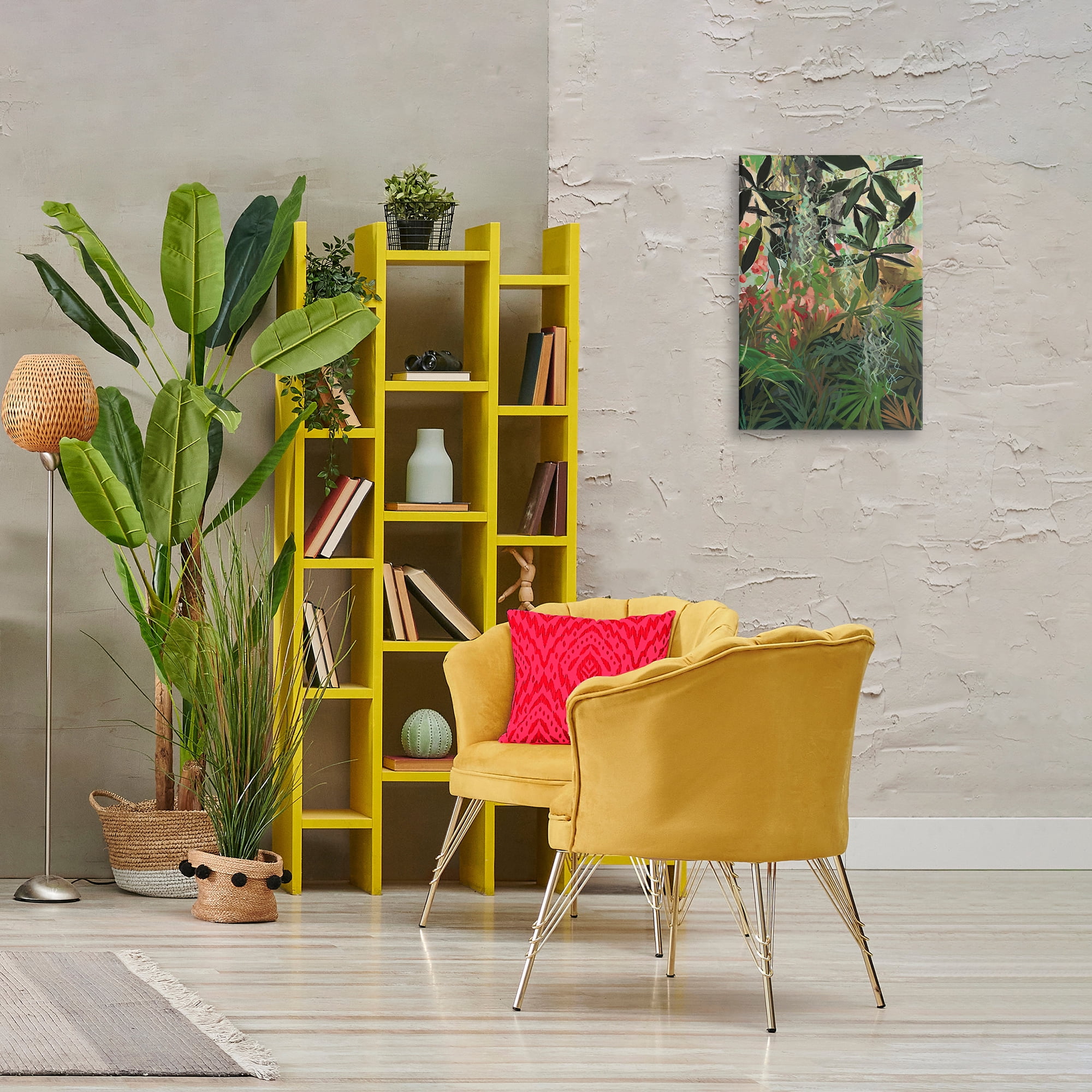 Stupell Industries Dense Rain Forest Plants Landscape & Nature Painting Wrapped Canvas Art Print Wall Art, 16 x 24