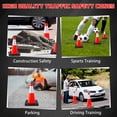 thumbnail image 2 of Traffic Safety Cones 18 Inch Orange Cones with Reflective Collar for Road Parking, Driving Practice,2 PACK, 2 of 8