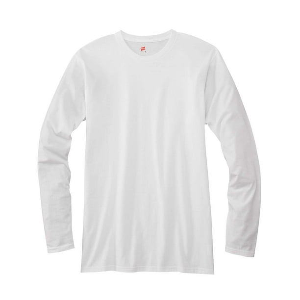 Hanes - Adult 4.5 oz., 100% Ringspun Cotton nano-T Long-Sleeve T-Shirt ...