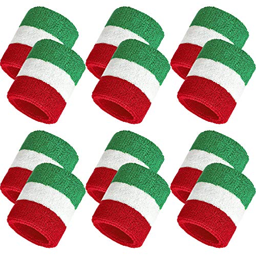 Basketball Working Out Running Good for Tennis Gym Bememo 12 Pack Sweatbands Sports Wristband Cotton Sweat Band for Men and Women