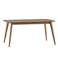 Weston Home MidCentury Modern 63" Wood Tapered Legs Dining Table