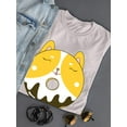 thumbnail image 3 of Cute Smiling Corgi Donut T-Shirt Women -Image by Shutterstock, Female x-Large, 3 of 4