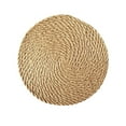 thumbnail image 2 of Visland Table Placemats Natural Straw Insulation Pad Round Handmade Kitchen Accessories Decoration Coaster, 2 of 8