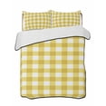 thumbnail image 2 of Quilts Twin Size, Yellow Gradient Soft Comforter Bedding Set for Bed, Farm Plaid Buffalo Checkered Gingham Lightweight Quilted Bedspread with Pillow Cover(2 Pieces) for All Season, 68x86 Inch, 2 of 6