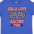 thumbnail image 4 of Inktastic Girls Love Racing Rally Flags Girls Toddler T-Shirt, 4 of 5