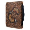 thumbnail image 3 of HELLHERO Vintage Butterfly Pattern Bible Cover Zippered Handle for Church Christian Prayer Prayer Study, PU Leather Portable Bible Bag, 3 of 12