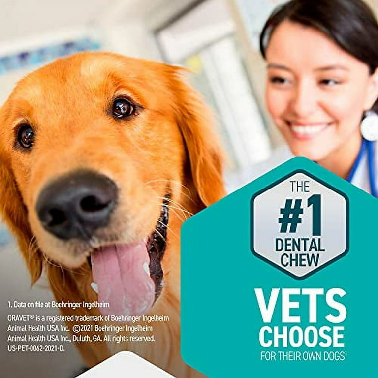 Oravet Dental Hygiene Chews for Medium Dogs Advanced Plaque Control Fresh Breath Tartar Care 25 50Lbs 14 Count Walmart