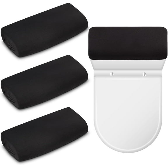 Hoolerry 4 Pcs Toilet Tank Lid Cover Universal Back of Toilet Tank Cover Soft and Absorbent Replacement with Elastic Bottom for Bathroom Decor Accessories(Multicolor)